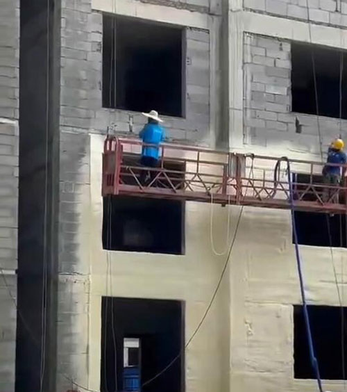 家用墻面噴涂機(jī) 雙組分JNJX-Q30(圖2) 家用墻面聚氨酯噴涂案例